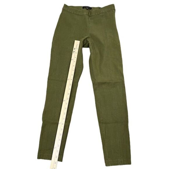 Banana Republic Devon Olive Green Flat Stretch Seamed Legging Side Zip Size 0 - Picture 6 of 12